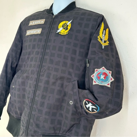 Kappa Men's Authentic Alexander Bomber Jacket Size M Black - Picture 7 of 14